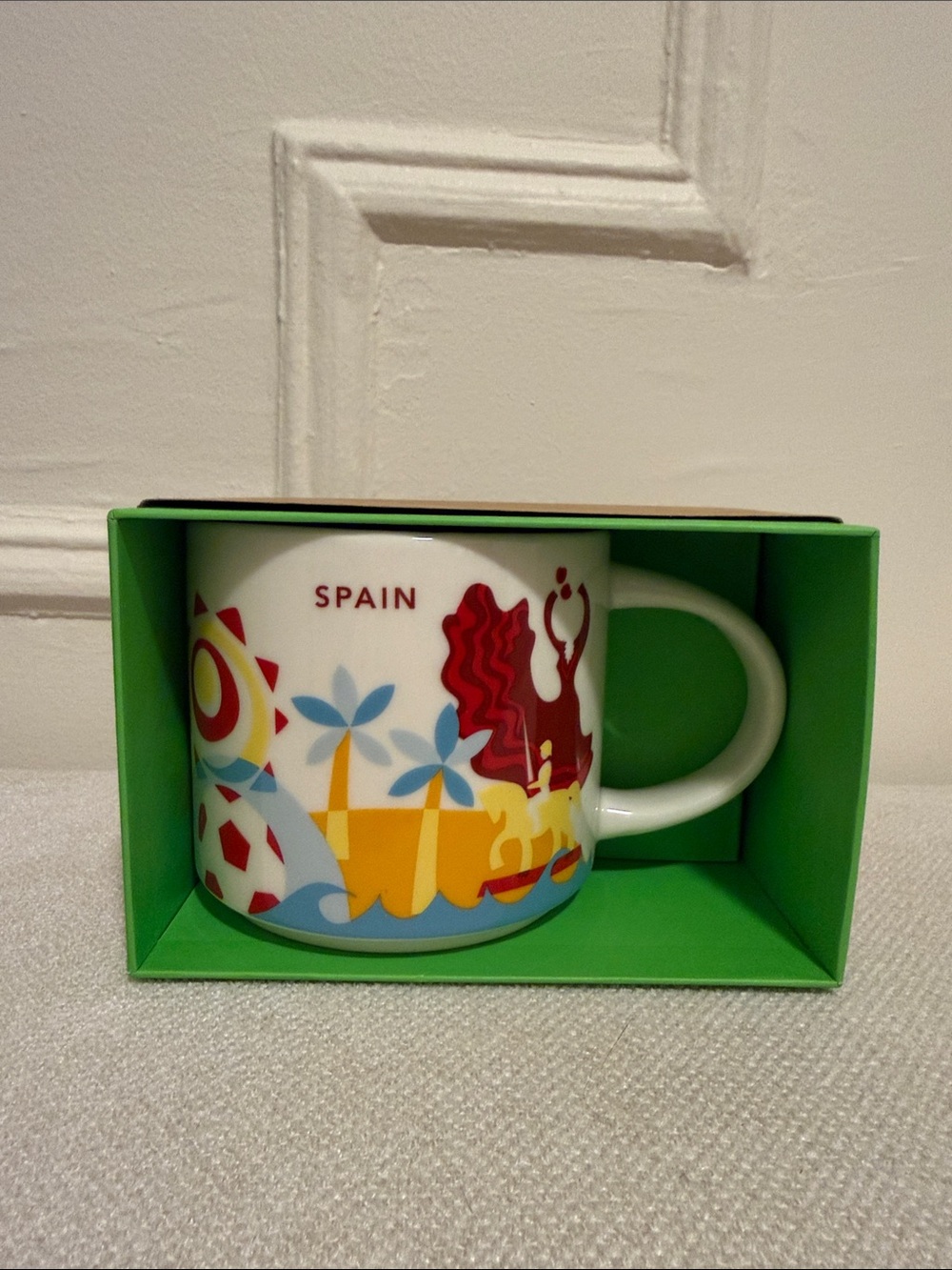Starbucks White Mug with Red Interior